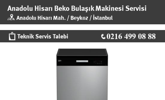 Anadolu Hisarı Beko Bulaşık Makinesi Servisi İletişim
