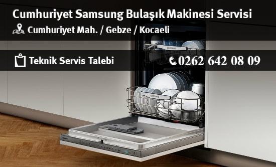 Cumhuriyet Samsung Bulaşık Makinesi Servisi İletişim